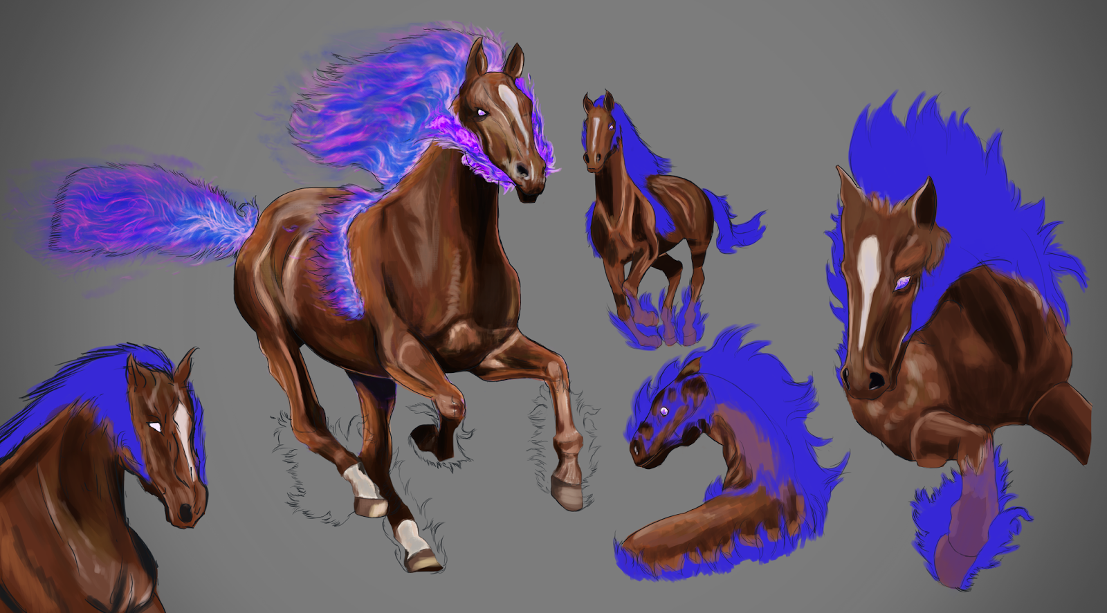 Лошади персонажи арт